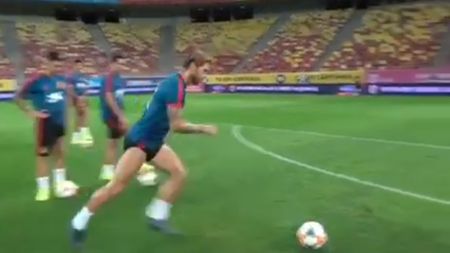 VIDEO | Sergio Ramos, super-reușită la antrenamentul oficial de pe Arena Națională! Neymar a apreciat postarea ibericului