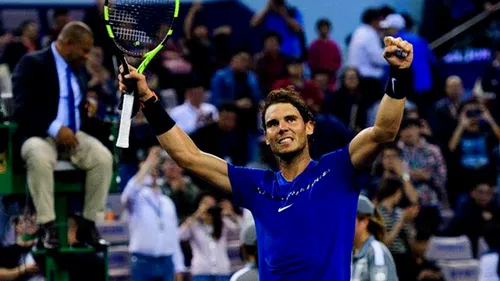 Rafael Nadal, de 10, o dată în plus! Spaniolul va juca la Shanghai a zecea finală în sezonul de vis 2017