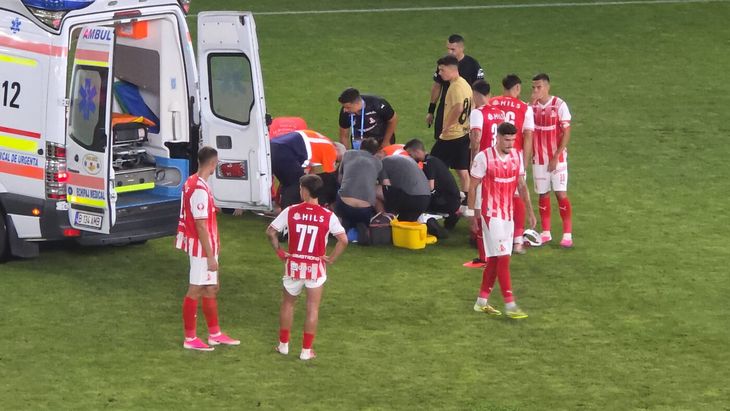 VIDEO Accidentare horror în Dinamo – FC Voluntari! Ambulanța a intrat pe teren