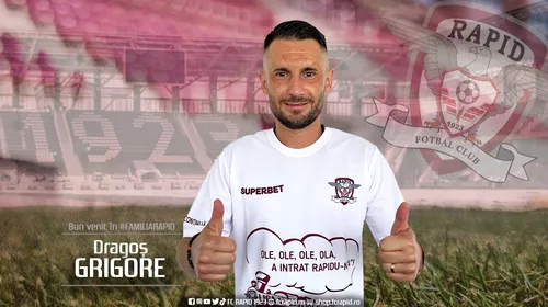OFICIAL | Dragoș Grigore a semnat cu Rapid! Prima reacție a noului fotbalist din Giulești