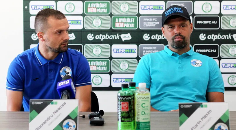 Florin Maxim, înaintea debutului în Europa League cu Corvinul: ”Așteptările sunt mari.” N-a văzut-o ”pe viu” pe Paksi FC, dar speră că i-a făcut ”o imagine corectă”