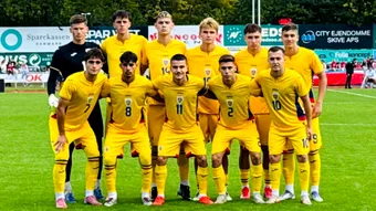 Cu șase jucători din Liga 2 pe teren, dintre cei șapte convocați, România U19 a remizat în deplasare cu Danemarca