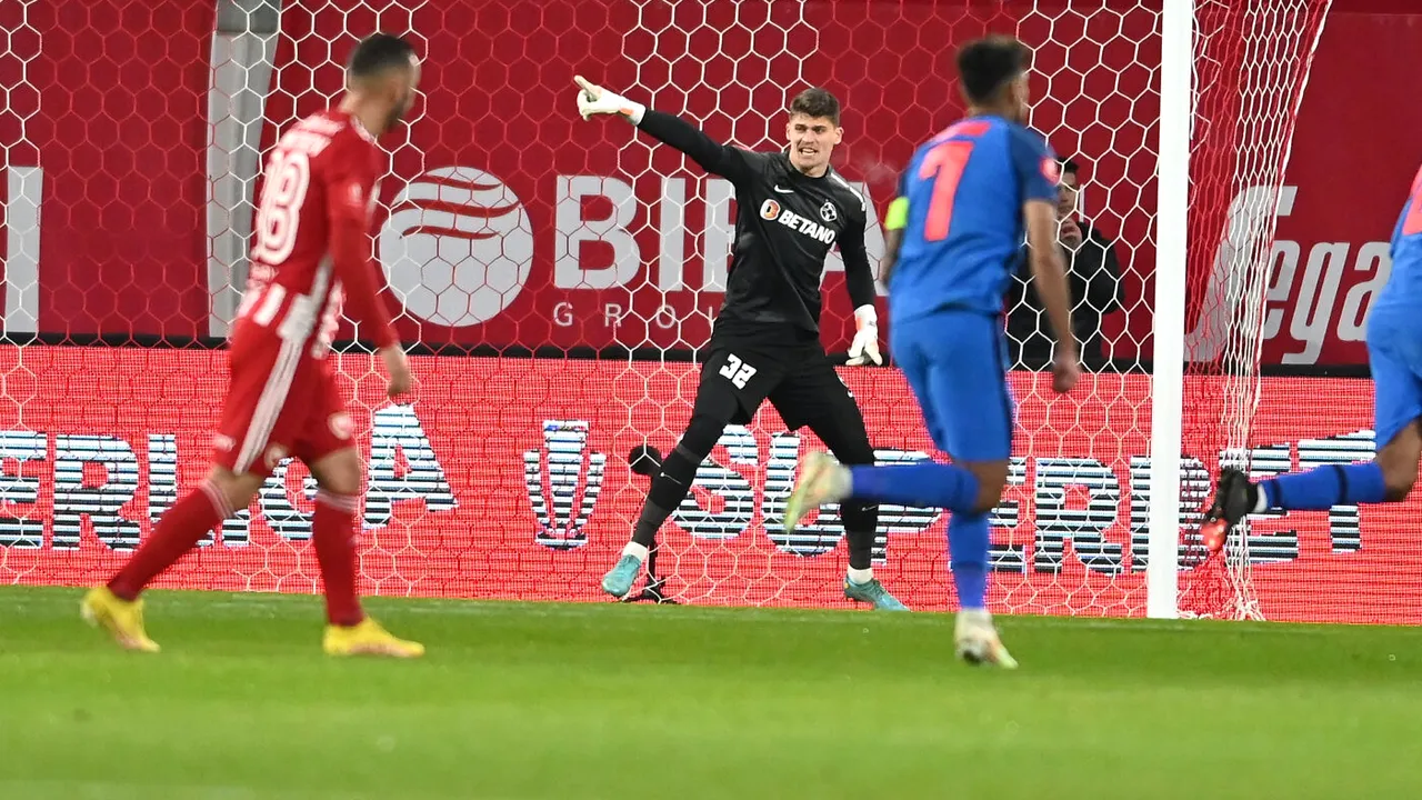 În extaz după ce a apărat un penalty, Ștefan Târnovanu a anunțat obiectivul îndrăzneț al celor de la FCSB: „Suntem Steaua și așa vom face”