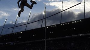 IMAGINEA ZILEI | Aterizarea de la prăjină, ca o săritură din cer, fără parașută