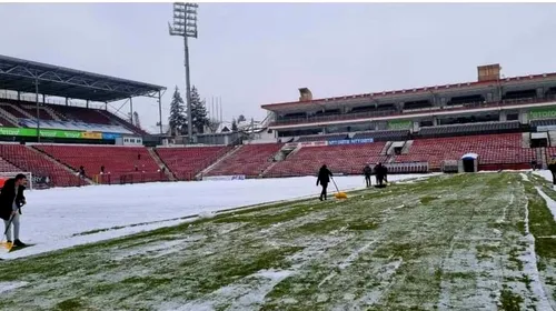 Suporterii lui CFR Cluj au trecut la treabă! Au intervenit direct pentru deszăpezirea stadionului înaintea meciului cu FCSB