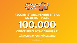OFICIAL. Record istoric pentru site-ul go4it.ro – peste 100.000 de cititori unici într-o singură zi
