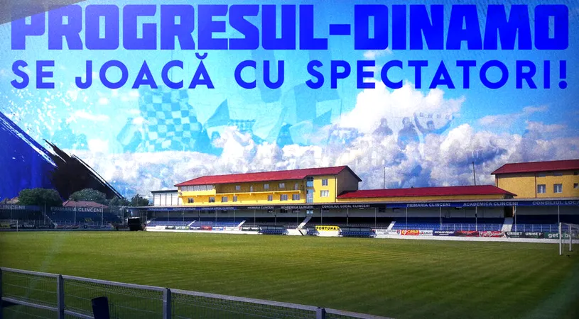 Progresul Spartac - Dinamo se joacă pe un alt stadion, cu spectatori! ”Victorie!”, anunță clubul nou-promovat, care spune că a primit mai multe lovituri legate de organizarea acestui joc