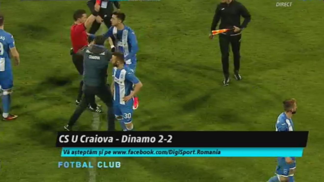 Final încins la Severin! Zlatinski a fost eliminat după ultimul fluier al lui Istvan Kovacs. Bulgarul a sărit la gâtul lui Contra