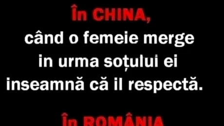 BANCUL ZILEI | Diferența dintre nevestele din China și cele din România