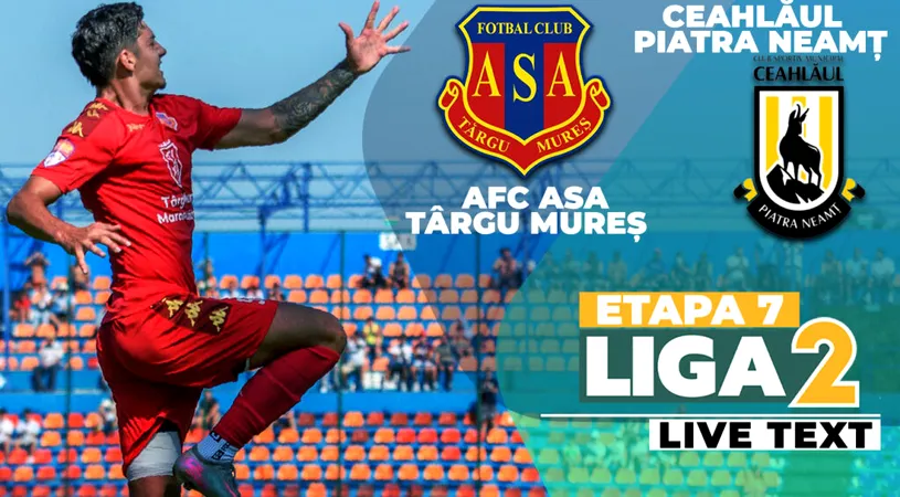 AFC ASA execută la Târgu Mureș și Ceahlăul și se menține pe podiumul Ligii 2. Măgerușan se distanțează în fruntea clasamentului golgheterilor