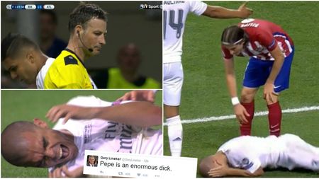 Pepe s-a făcut din nou de râs! "Patetic!" VIDEO | Reacția memorabilă a arbitrului când a văzut ce face pe teren și descrierea BRUTALĂ‚ a lui Lineker, aplaudată de toți fanii fotbalului