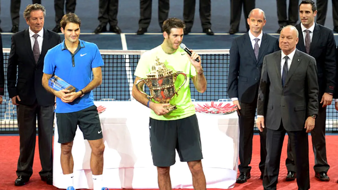 Federer a pierdut finala de la Basel!** Elvețianul a fost învins de Juan Martin Del Potro