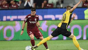 Eliminare stupidă: Motivul pentru care Adrian Păun a văzut cartonașul roșu la CFR - Young Boys Berna | FOTO