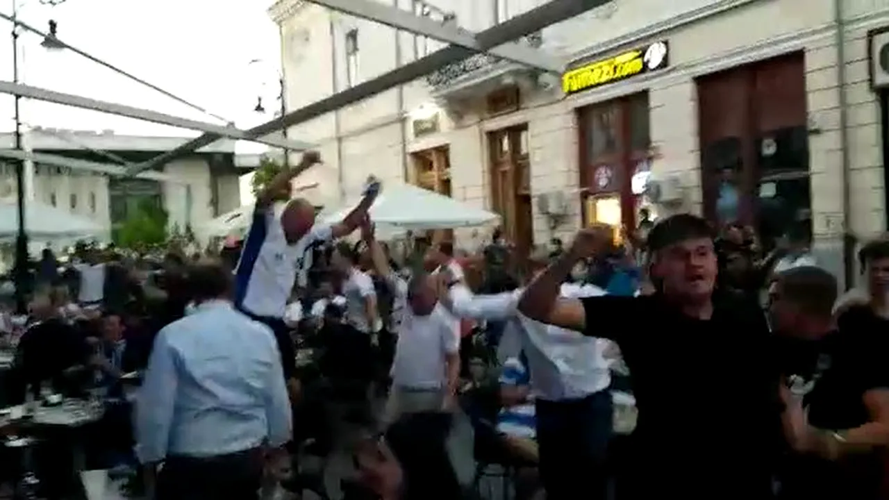 Reacția explozivă a fanilor Craiovei, după golul marcat de Dan Nistor în meciul cu CFR! Ce s-a întâmplat în centrul orașului | VIDEO