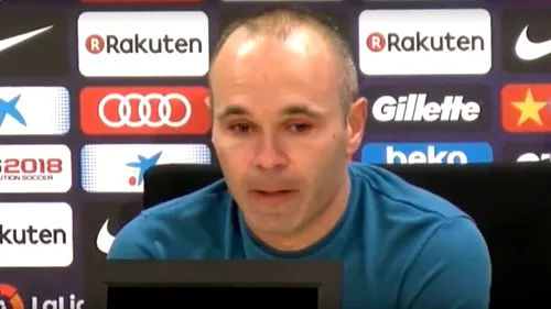 VIDEO | Cu lacrimi în ochi, Iniesta i-a spus 