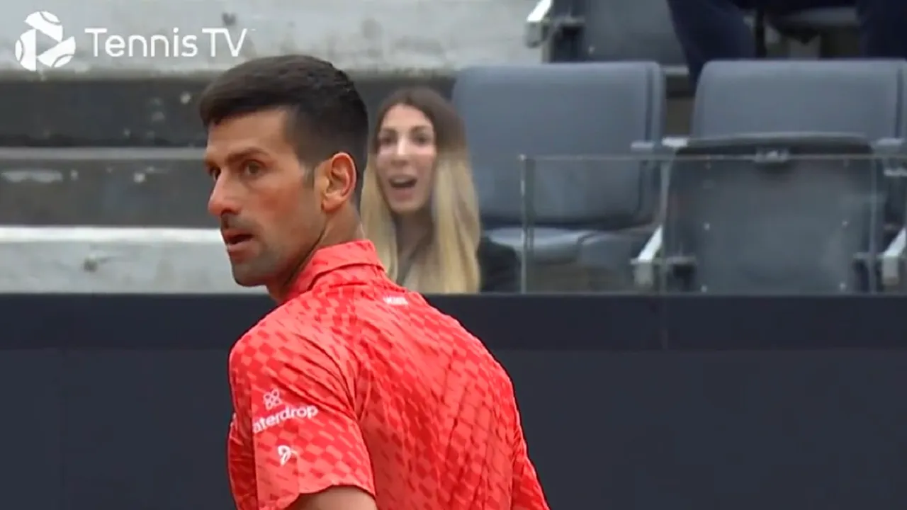 Tensiuni fără precedent la meciul lui Novak Djokovic de la Roma! Reacția sârbului după ce adversarul l-a lovit cu mingea, când era întors cu spatele | VIDEO