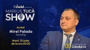 Marius Tucă Show începe marți, 10 iunie, de la ora 20.00, live pe Gândul. Invitat: Mirel Palada