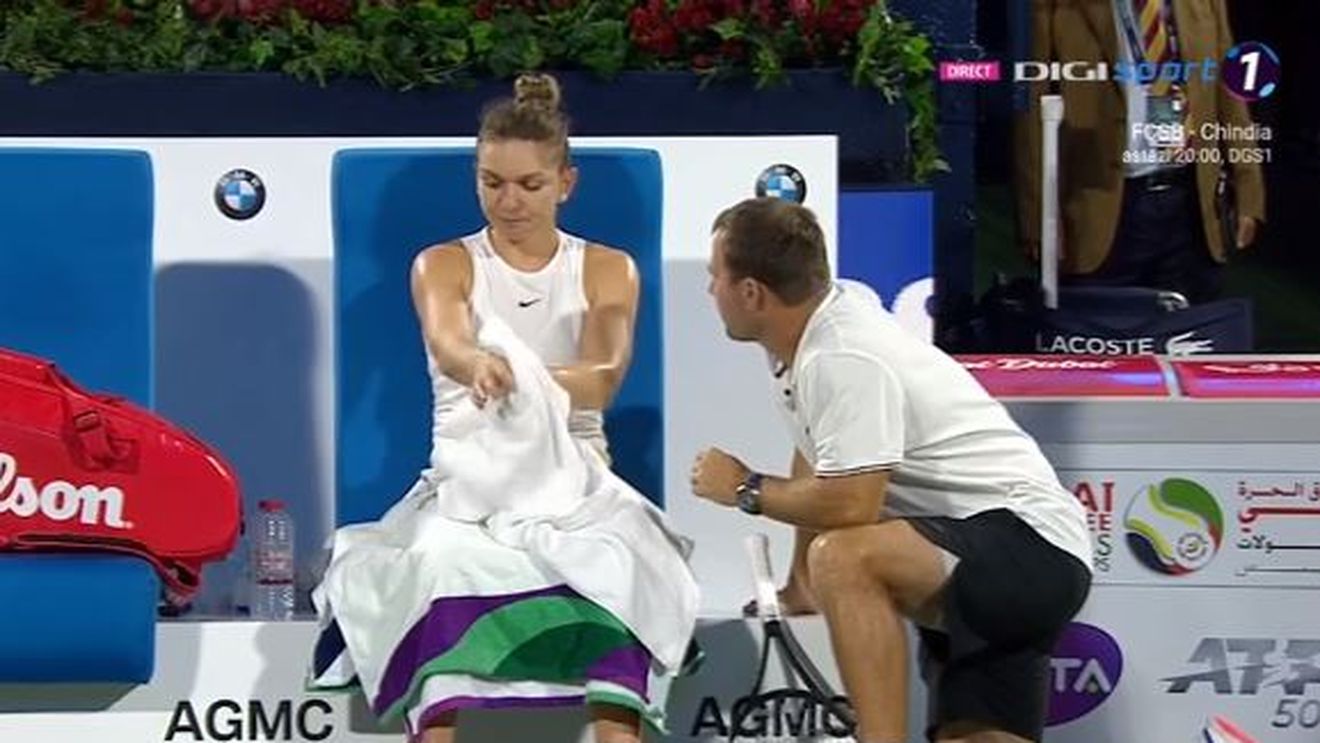 Simona Halep, derutată în finala de la Dubai! A cerut de trei ori ajutorul antrenorului: „E aiurea ce îmi zici! Trebuie să mă lupt deștept”. Ce i-a spus Artemon Apostu Efremov