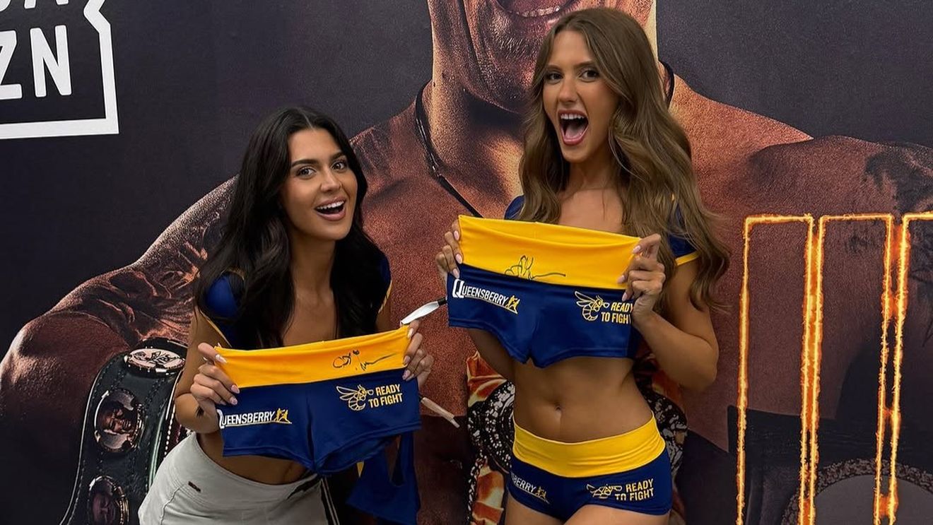 O româncă a făcut furori la lupta anului dintre Usyk și Dubois. Patricia Elena l-a pus apoi pe campionul ucrainean să semneze boxerii purtați de ea în ring