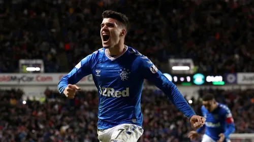„Mașinăria de goluri” Ianis Hagi! Fiul „Regelui” a înscris din nou pentru Glasgow Rangers | VIDEO