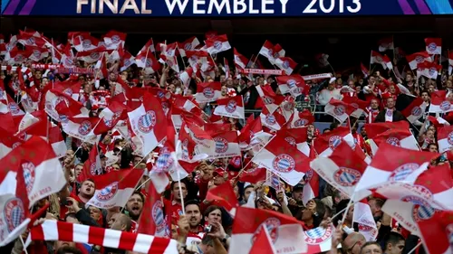 Fanii lui Bayern au luat prim-planul pe Wembley! FOTO Coregrafia pregătită de suporterii bavarezi 