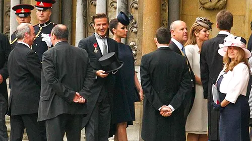 FOTO** David și Victoria Beckham, prezenți la nunta prințului William