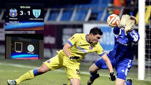 FOTO INCREDIBIL | Cum a jucat CSMS Iași cu o echipă-fantomă. Steaua a devenit "Gazde", emblema clubului s-a transformat într-un dreptunghi alb. Tabela din Ghencea la ultimul meci din tur