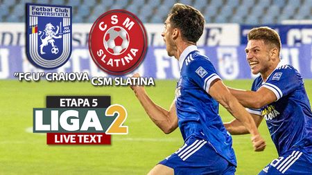 ”FC U” Craiova trece la limită de CSM Slatina și revine pe primul loc în Liga 2. Echipa lui Napoli a primit două penalty-uri discutabile, în timp ce formației lui Ianovschi i s-a refuzat unul clar