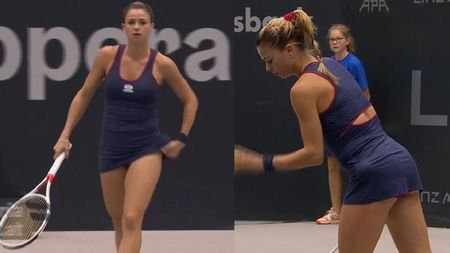 Arbitrul de la Roland Garros i-a interzis Camilei Giorgi să intre pe teren din cauza ținutei: „E singura rochie pe care o am!" Moment bizar la meciul cu Aryna Sabalenka | GALERIE FOTO