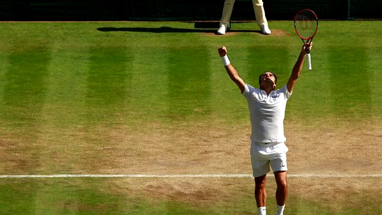 Nemuritor! Revenire excepțională a lui Federer la Wimbledon: la 35 de ani, a întors de la 0-2 la seturi și trei mingi de meci duelul cu Cilic 