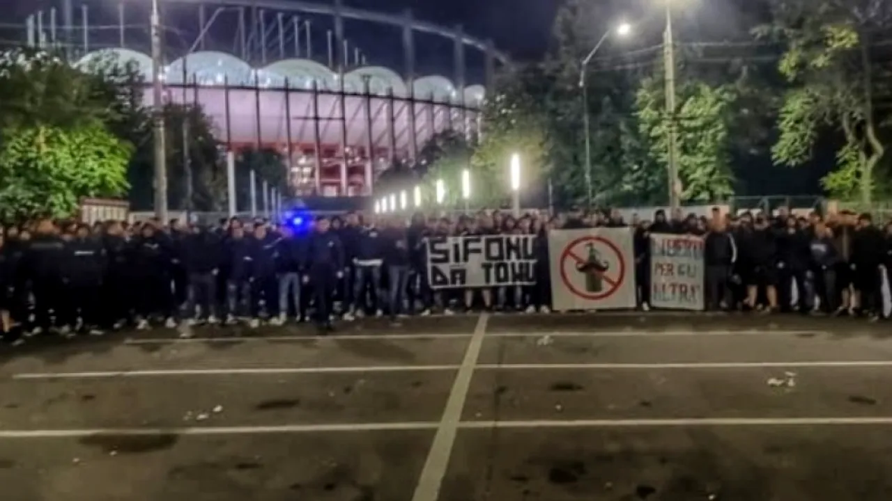 Fanii Stelei au vrut să intre pe Arena Națională la FCSB - UTA Arad! Scandal de proporții în fața stadionului. „Abuzurile Jandarmeriei continuă!”