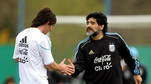 Maradona: „Messi juca de cinci ori mai bine când eram eu selecționer”