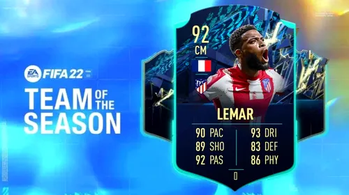 Un nou card excelent Team Of The Season în FIFA 22! Ce atribute are și cât valorează