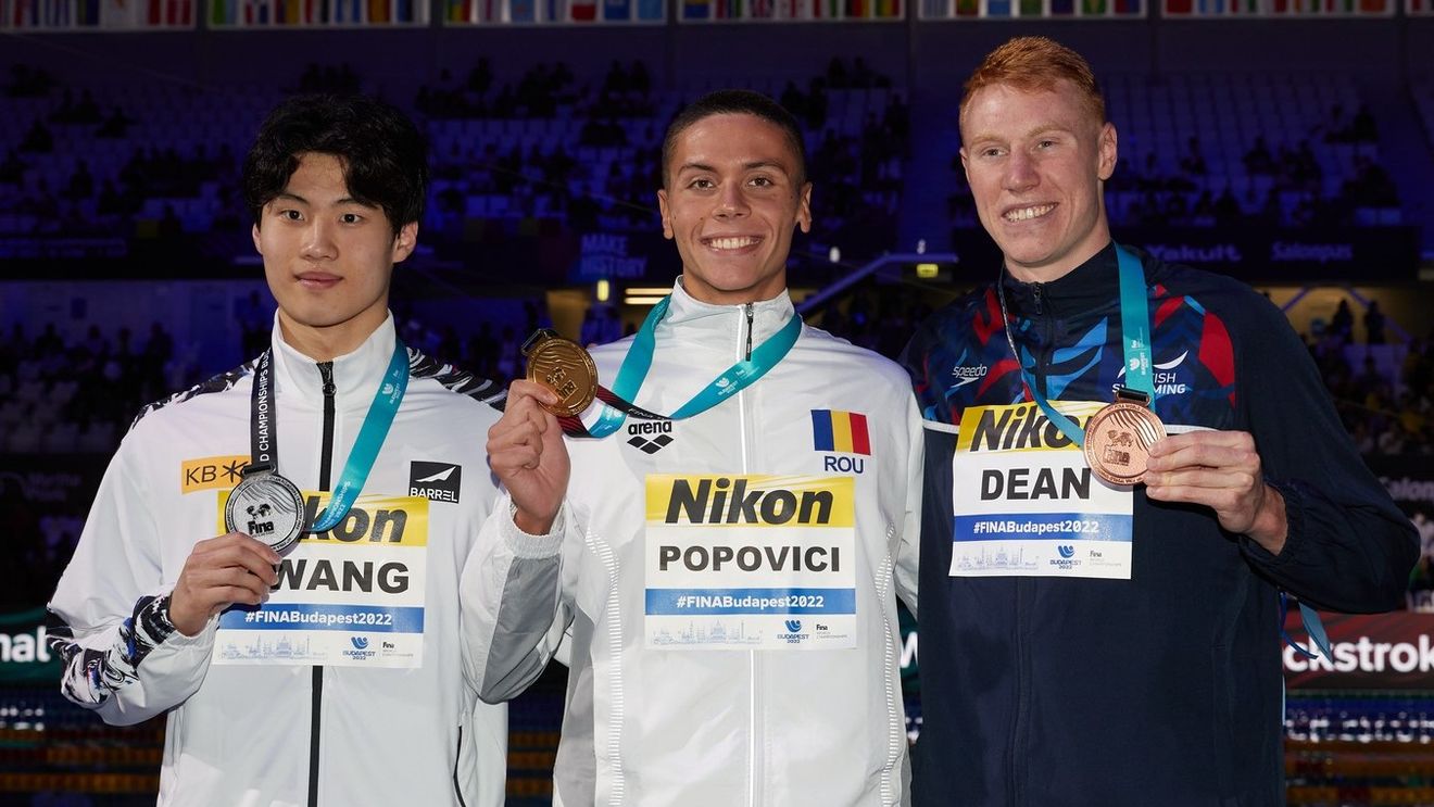 După chinezul Zhanle Pan, David Popovici are un nou adversar redutabil din Asia. Sud-coreeanul Hwang Sun-woo devine un pericol la 200 de metri liber