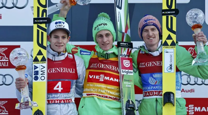 Turneul celor patru trambuline | Demonstrație de forță pentru liderul Cupei Mondiale la sărituri cu schiurile în etapa a doua a competiției de la cumpăna dintre ani. Peter Prevc a strălucit în Germania