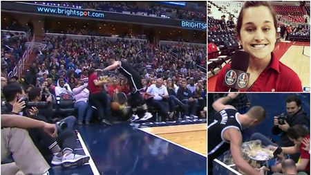 VIDEO | Antrenoare de hochei pentru liceeni, vedetă fără voie la un meci de NBA: "calamitate totală"