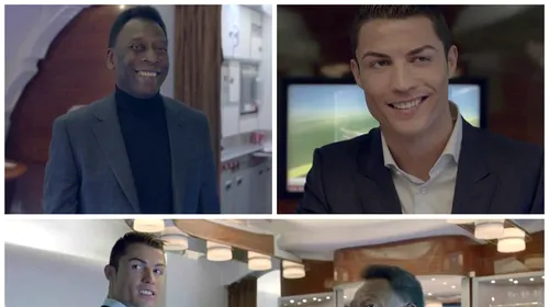 VIDEO „L-ai văzut? E cel mai bun jucător din istorie”. Reclama în care vanitosul Ronaldo a fost eclipsat de Pele. Portughezul și-a luat însă revanșa