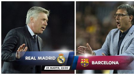 "Barcelona nu are slăbiciuni mari" vs "Este meciul decisiv pentru noi". Ancelotti și Martino au prefațat El Clasico