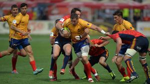 Naționala de rugby a fost învinsă de Edinburgh cu 31-16, într-un meci de pregătire pentru Cupa Mondială. "Stejarii" s-au apropiat la 16-17, însă au cedat pe final
