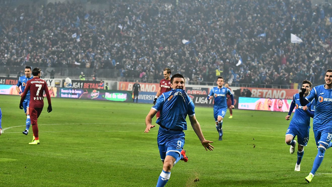 Campioana, răpusă în infernul din Bănie. Cristea și Koljic au făcut diferența. Lupta pentru titlu se încinge. Cronica meciului "U" Craiova - CFR Cluj 2-0