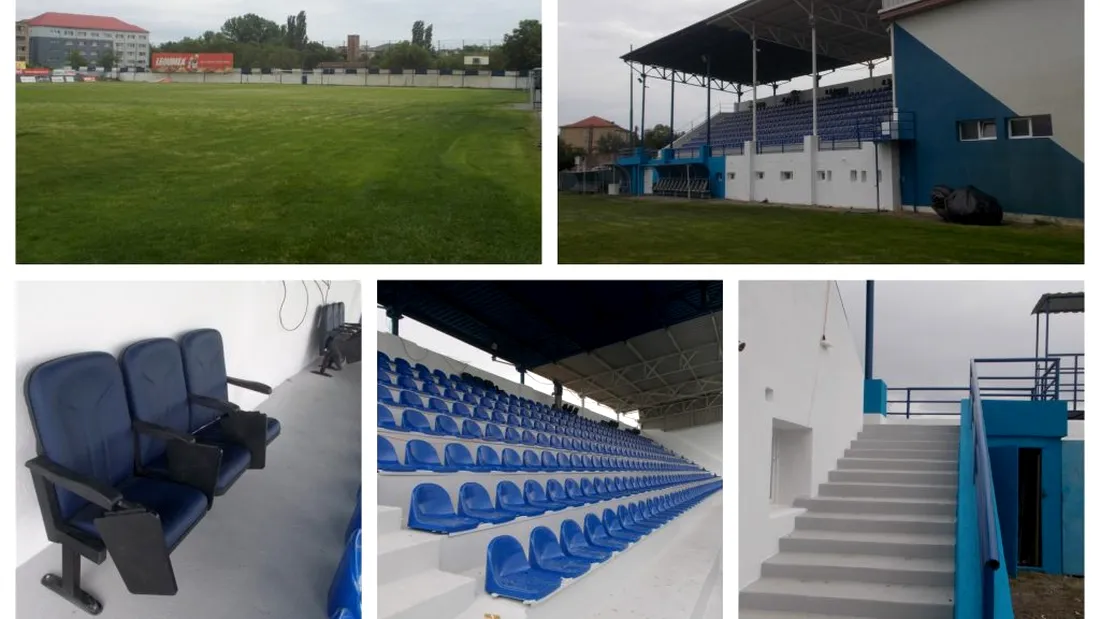 Stadionul Electrica din Timișoara e gata pentru fotbal. Renovarea tribunei s-a terminat după două luni de lucrări. Și gazonul arată mult mai bine | FOTO