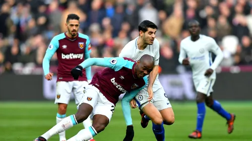 Chelsea, înfrângere surpriză în Premier League! Echipa lui Conte a cedat pe terenul lui West Ham și se îndepărtează de primul loc