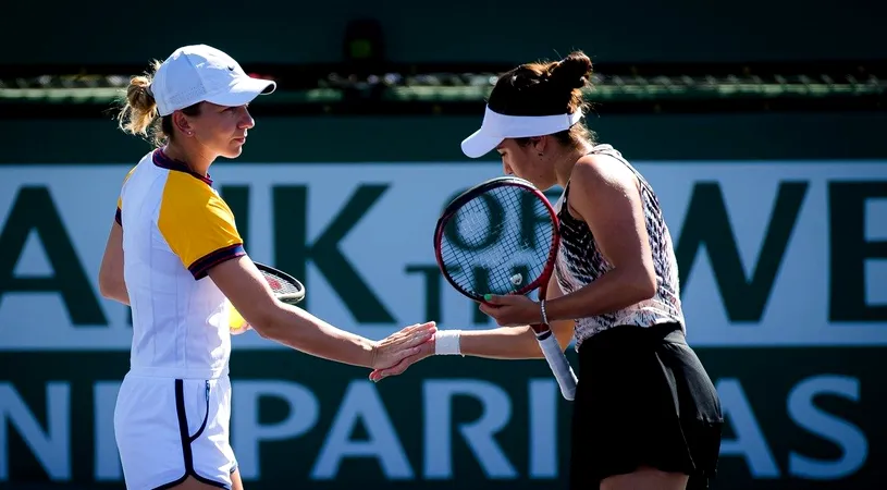 Simona Halep și Gabriela Ruse, învinse dramatic în optimile probei de dublu la Indian Wells! Au revenit ireal de la 1-5 în setul secund, dar super tie-break-ul a fost de coșmar | VIDEO