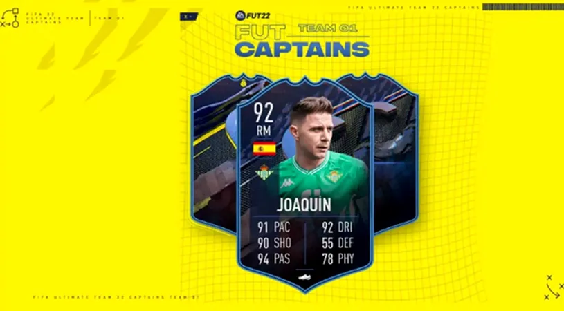 Joaquin Sanchez în FIFA 22! Mijlocașul de bandă dreapta este extrem de rapid și tehnic în modul Ultimate Team