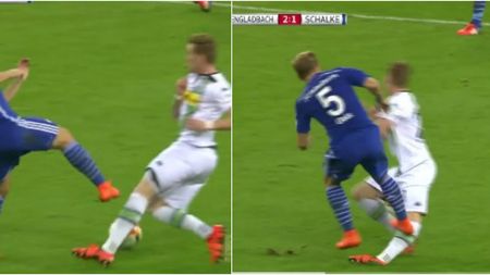 VIDEO | Scene șocante în Bundesliga! Probabil cel mai dur fault pe care îl poți vedea în 2015! Decizia luată împotriva agresorului