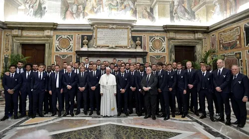 Fotbaliștii de la Juventus și Lazio au mers în vizită la Vatican înaintea finalei Cupei Italiei