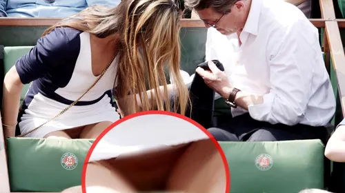 Gafă uriașă. FOTO | Iubita lui Hugh Grant, surprinsă fără lenjerie intimă la Roland Garros