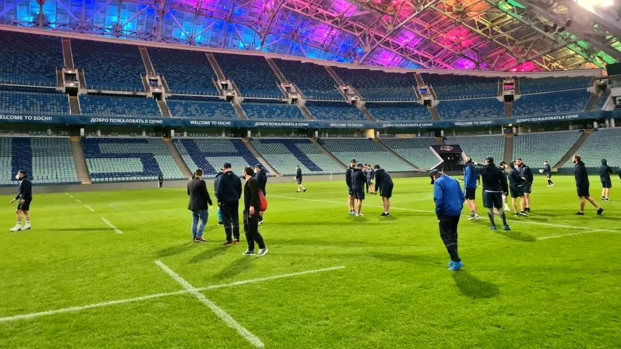 Rugby: România joacă la Soci pe un stadion care a costat 630 de milioane de euro. Aici a avut loc deschiderea JO de iarnă din 2014 | Corespondență din Rusia