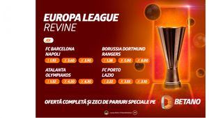 Barcelona, Borussia Dortmund, FC Porto sau Napoli se luptă în Europa League! BetCombo, Cote Mărite și Misiuni Exclusive pe Betano