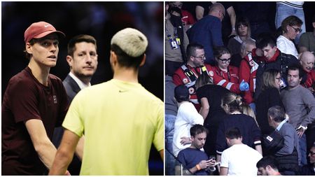 Momente de groază la meciul Jannik Sinner - Carlos Alcaraz! După ce doi spectatori au decedat, încă unei persoane i s-a făcut rău la Turneul Campionilor, chiar în timpul finalei. FOTO